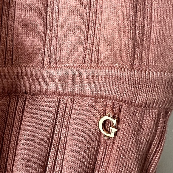 NWT GUESS Emili Pink Ribbed Comfy Palazzo Sweater Jumpsuit XL - Picture 5 of 7